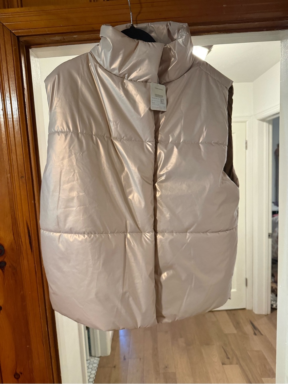 Fabletics Light Pink Quilted Puffer Vest